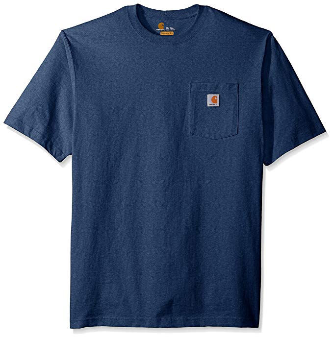 Carhartt K87 Workwear Pocket T-Shirt Dark Blue Cobalt Heather | Hype Vault