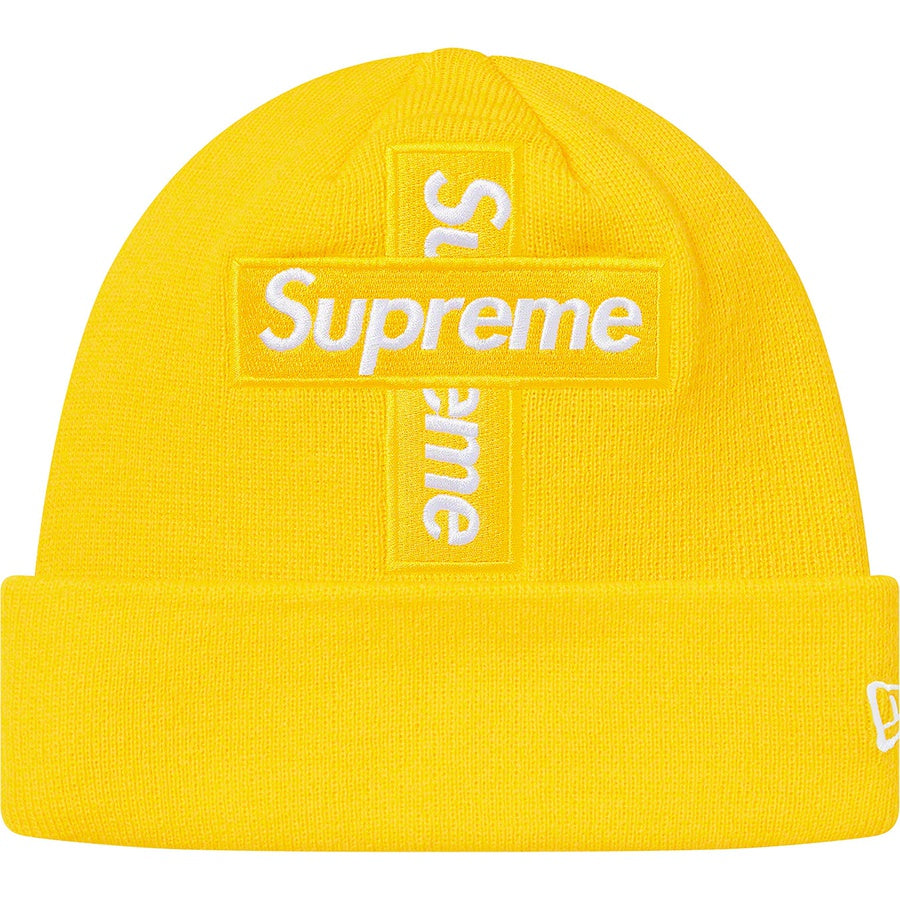 Supreme New Era Cross Box Logo Beanie Natural (FW20) – Hype