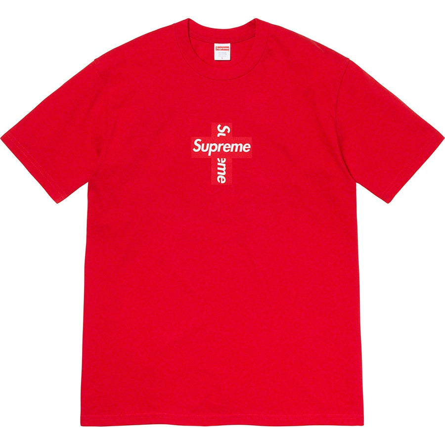 Supreme Cross Box Logo Tee Red (FW20) | Hype Vault