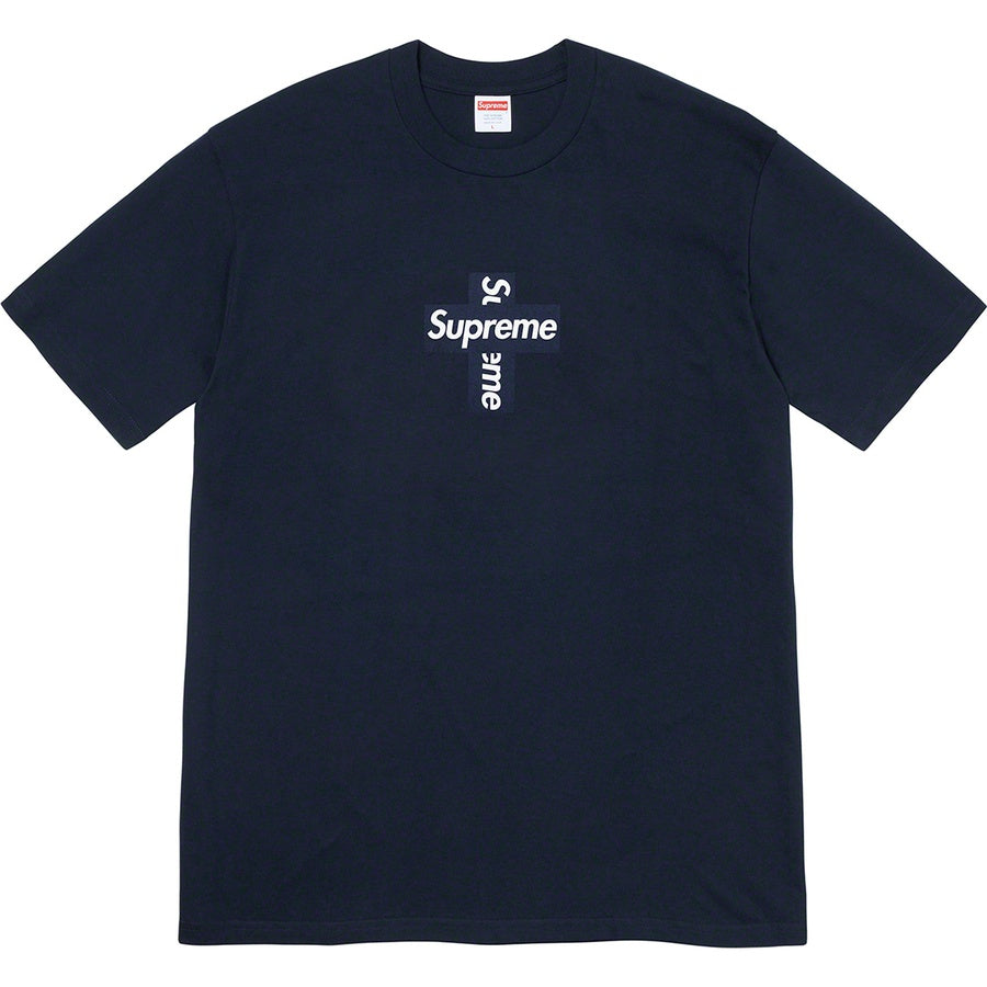 supreme cross box logo tee navy XL | kensysgas.com