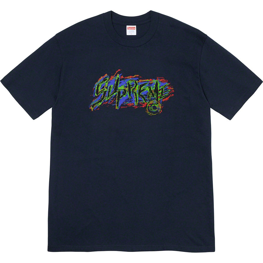 supreme scratch tee navy