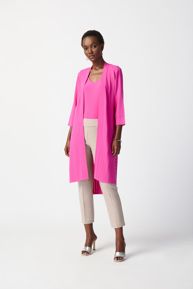 Joseph Ribkoff Ultra Pink Blazer with Shirred Sleeves Style 241031 –  Luxetire