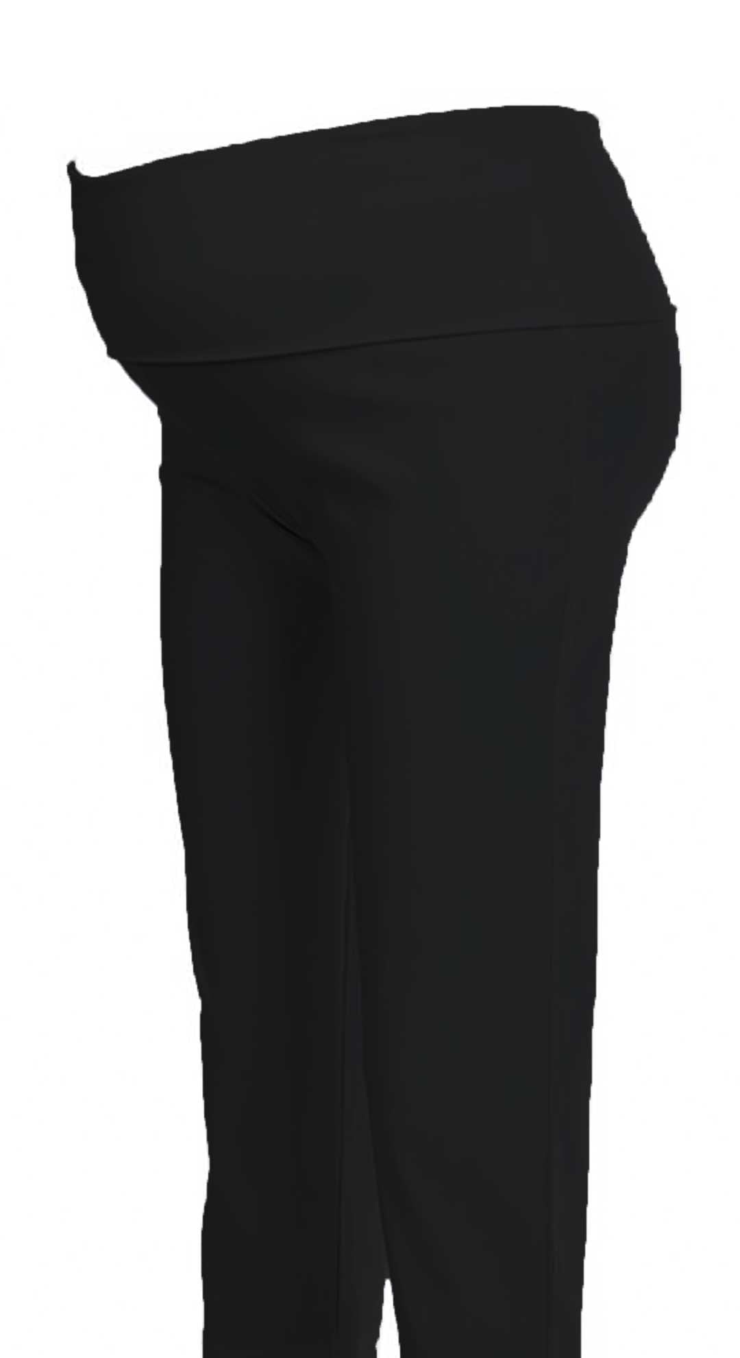 Ninth Moon Maternity Foldover Slim Leg Work Pants - Black - Little Miracles  Maternity Wear