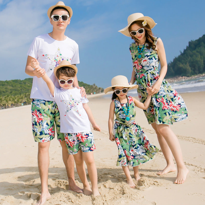 Family Matching Clothes Father Mother And Daughter Son Matching T