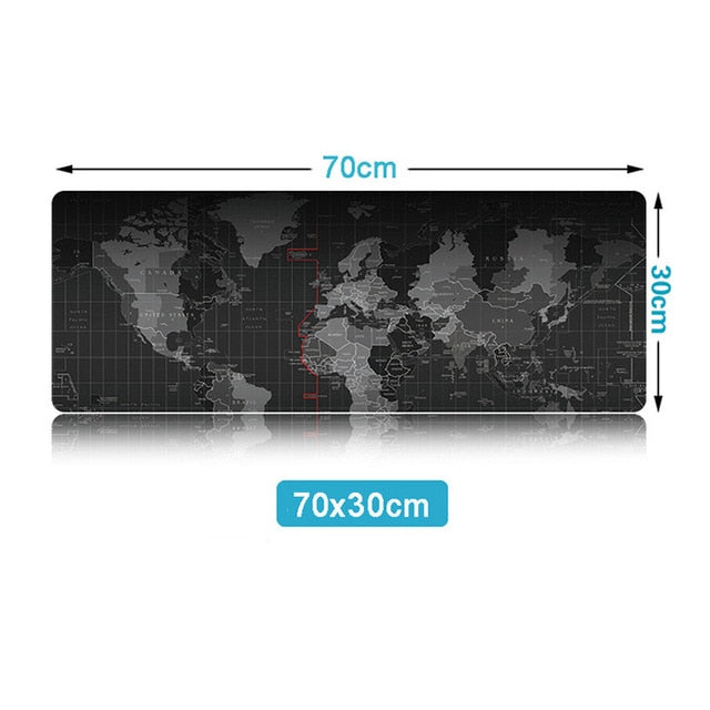 World Map Gaming Mouse Pad XXL 80x30cm Extra Large Rubber Mat Anti-Slip  Keyboard Pad for Laptop Notebook Lol for Computer