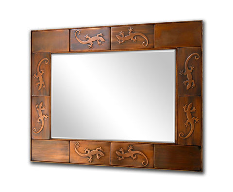 copper frame mirror