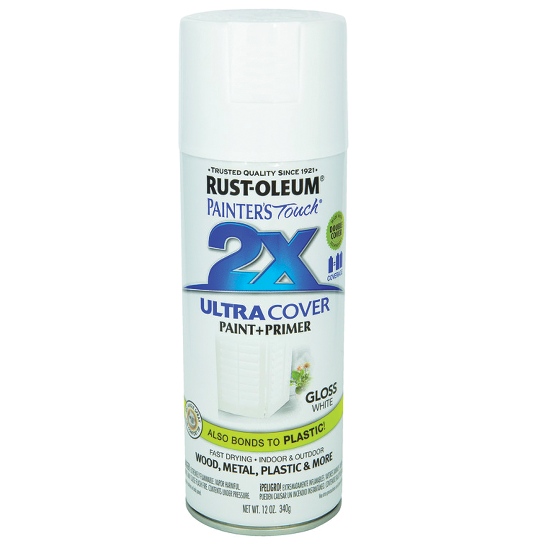 Rust-Oleum Plastic Primer Spray, White - 12 oz can