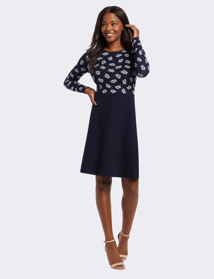 Floral A-Line Sweater Dress – Draper James