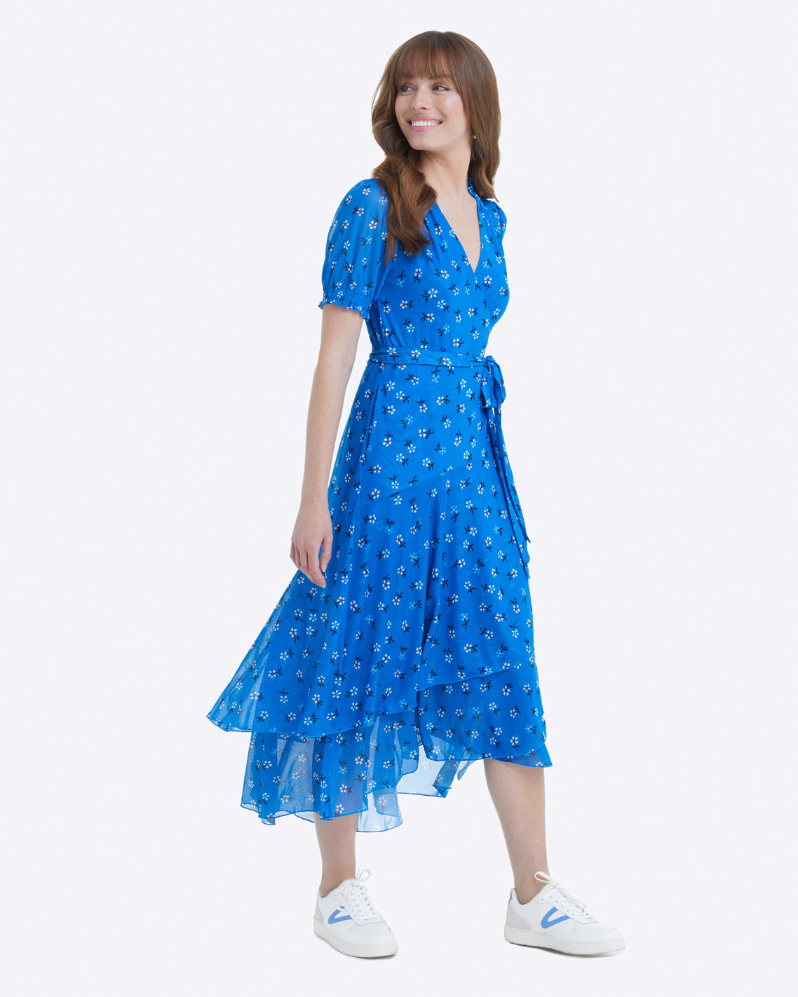 Draper James Avery Shirtdress Blue Multi SM at  Women's Clothing store