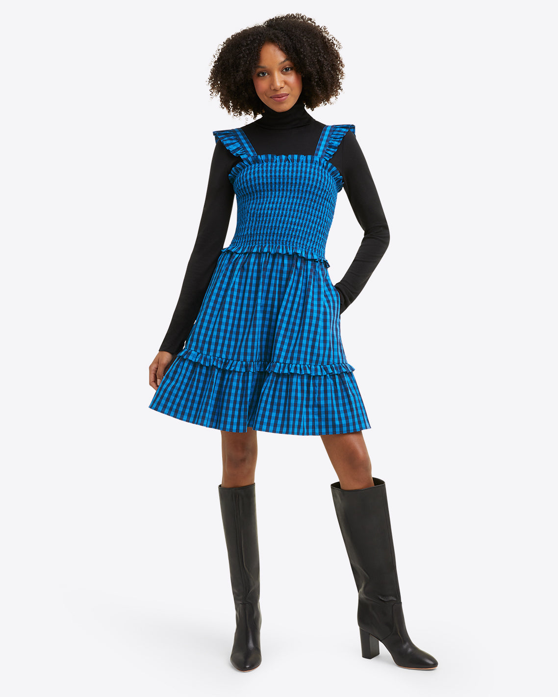 Black Watch Plaid Shift Dress