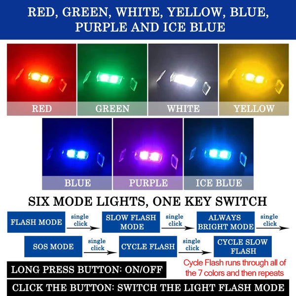 7 Colors Wireless Led Strobe Aircraft light Pack of 2 – TECHNO KHAN STORE