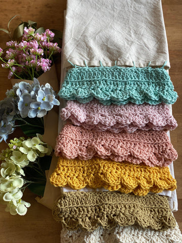 Guest Towel with Crochet Trim - A Spoonful of Sugar