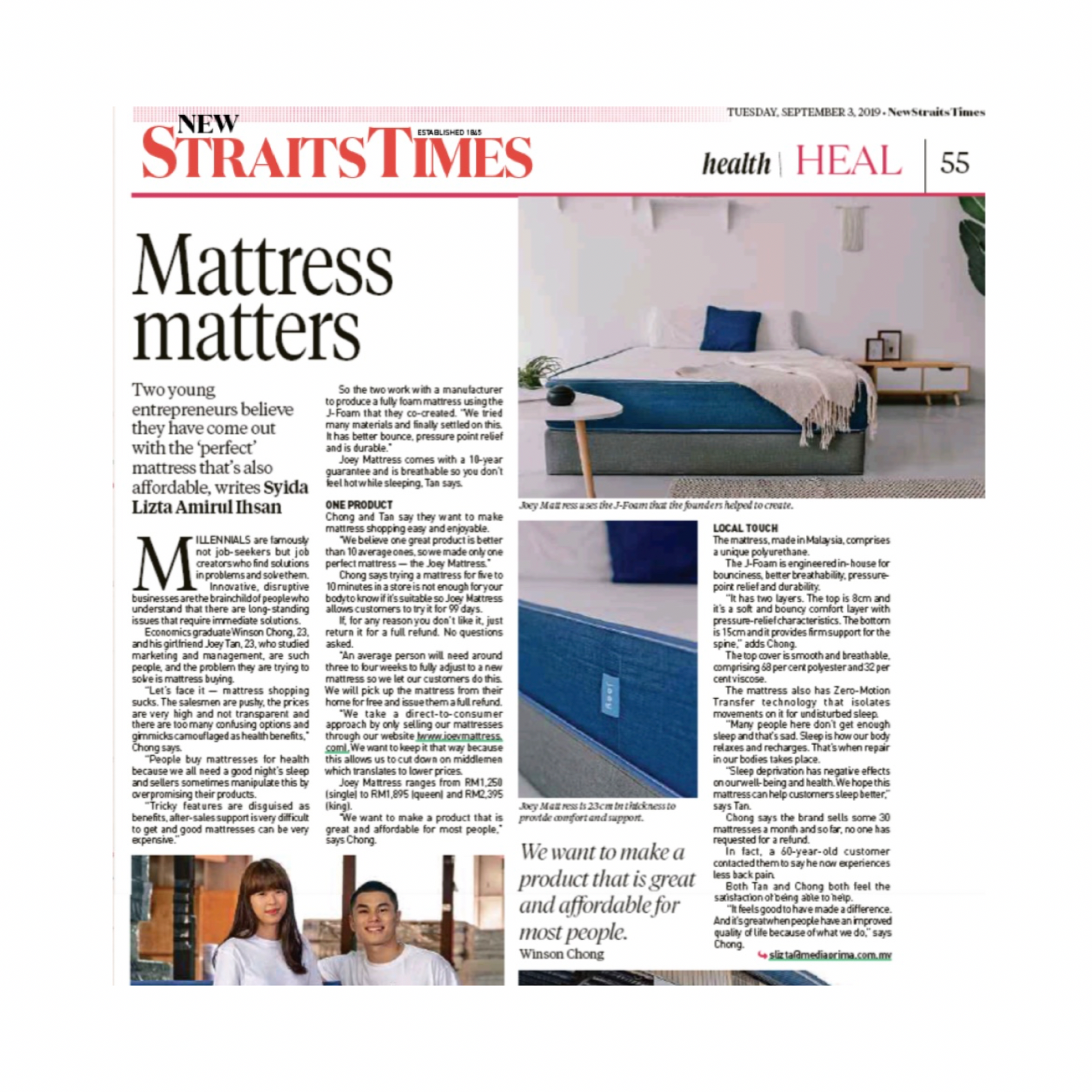 Malaysia S New Favourite Mattress Joey Mattress Malaysia