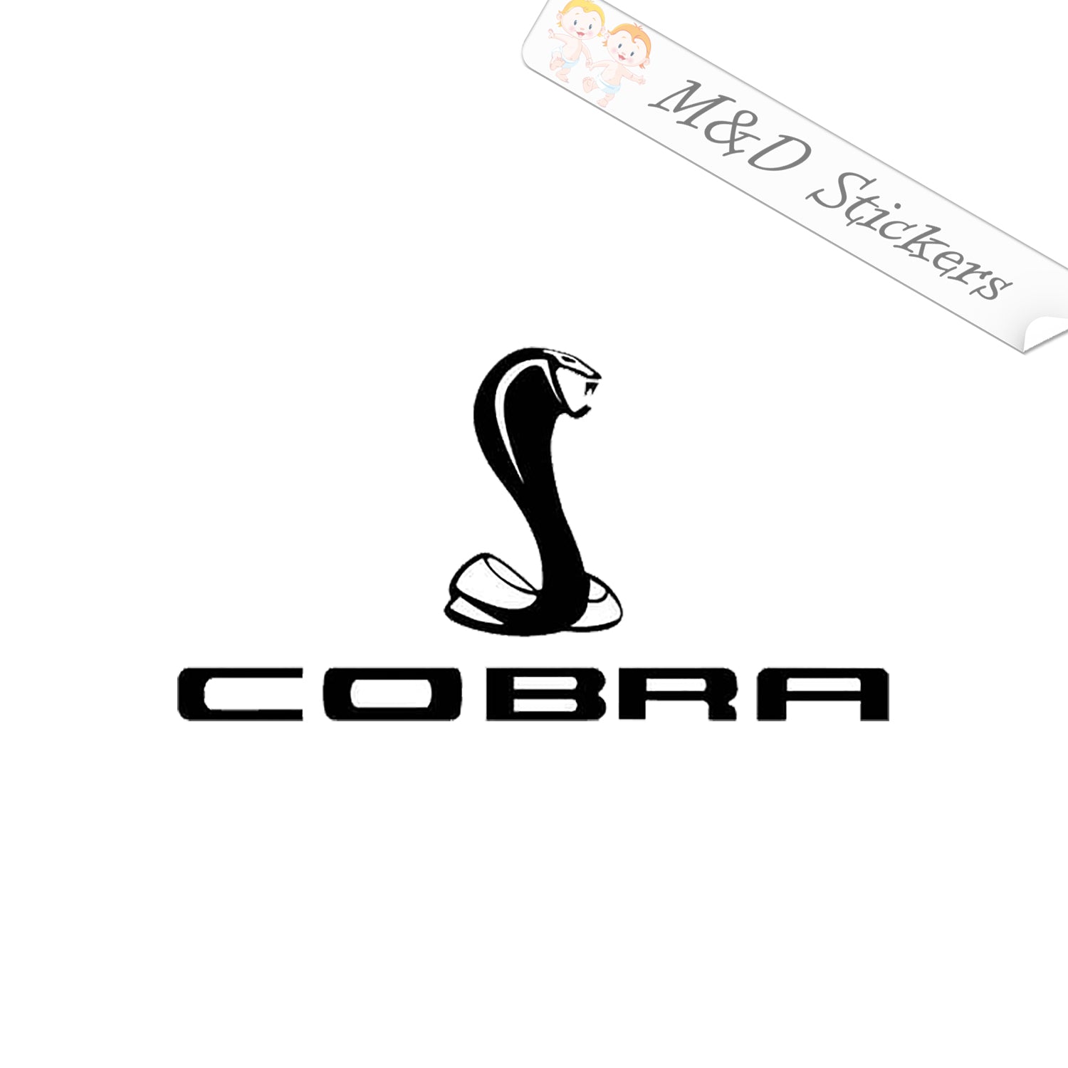 Ford Cobra Shelby Logo (4.5" - 30") Vinyl Decal in Different colors & M&D Stickers