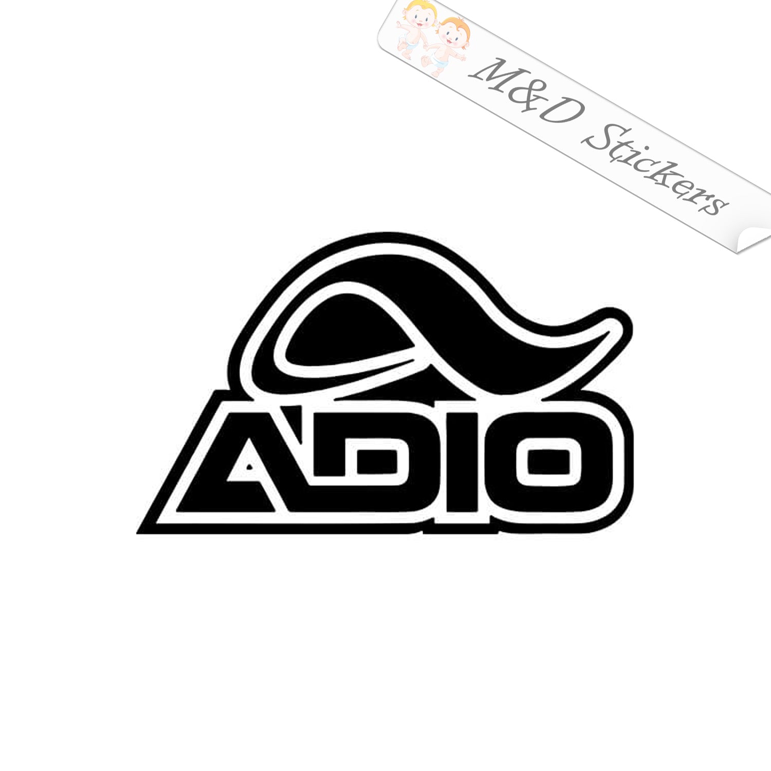2x Adio skateboards Logo Vinyl Decal 