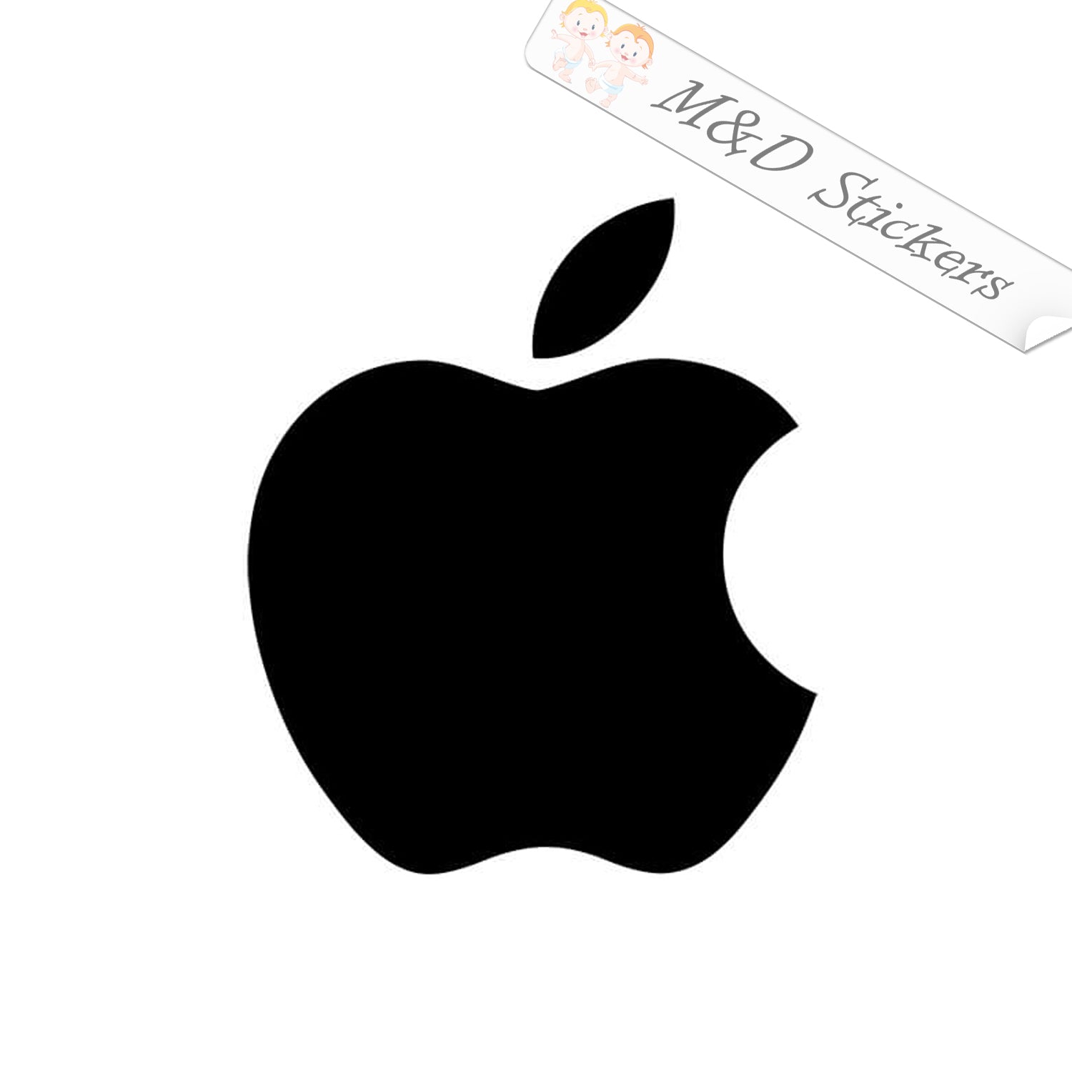 Doe voorzichtig Seminarie Cadeau 2x Apple Logo Vinyl Decal Sticker Different colors & size for Cars/Bik –  M&D Stickers
