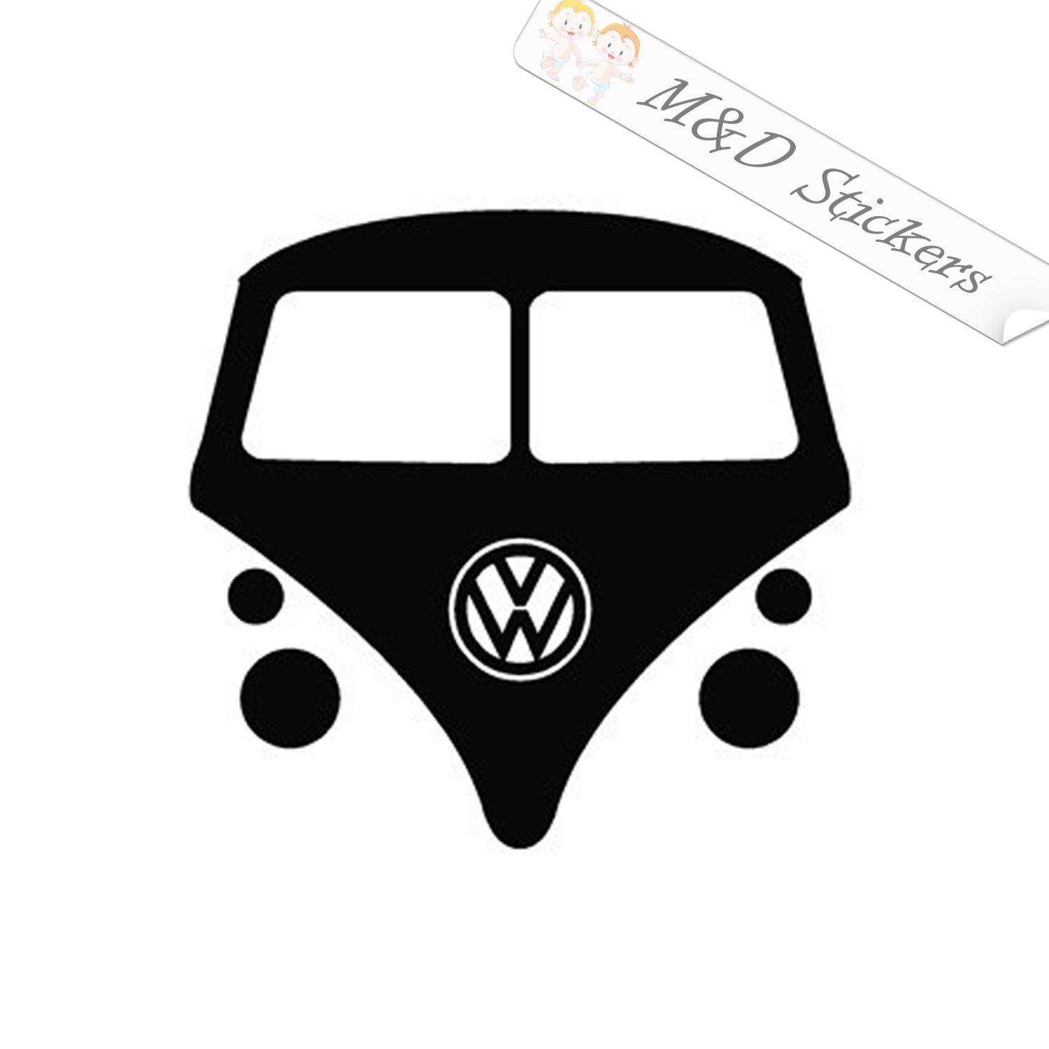 Intermediate Vedhæftet fil mus eller rotte 2x Volkswagen van Vinyl Decal Sticker Different colors & size for Cars –  M&D Stickers
