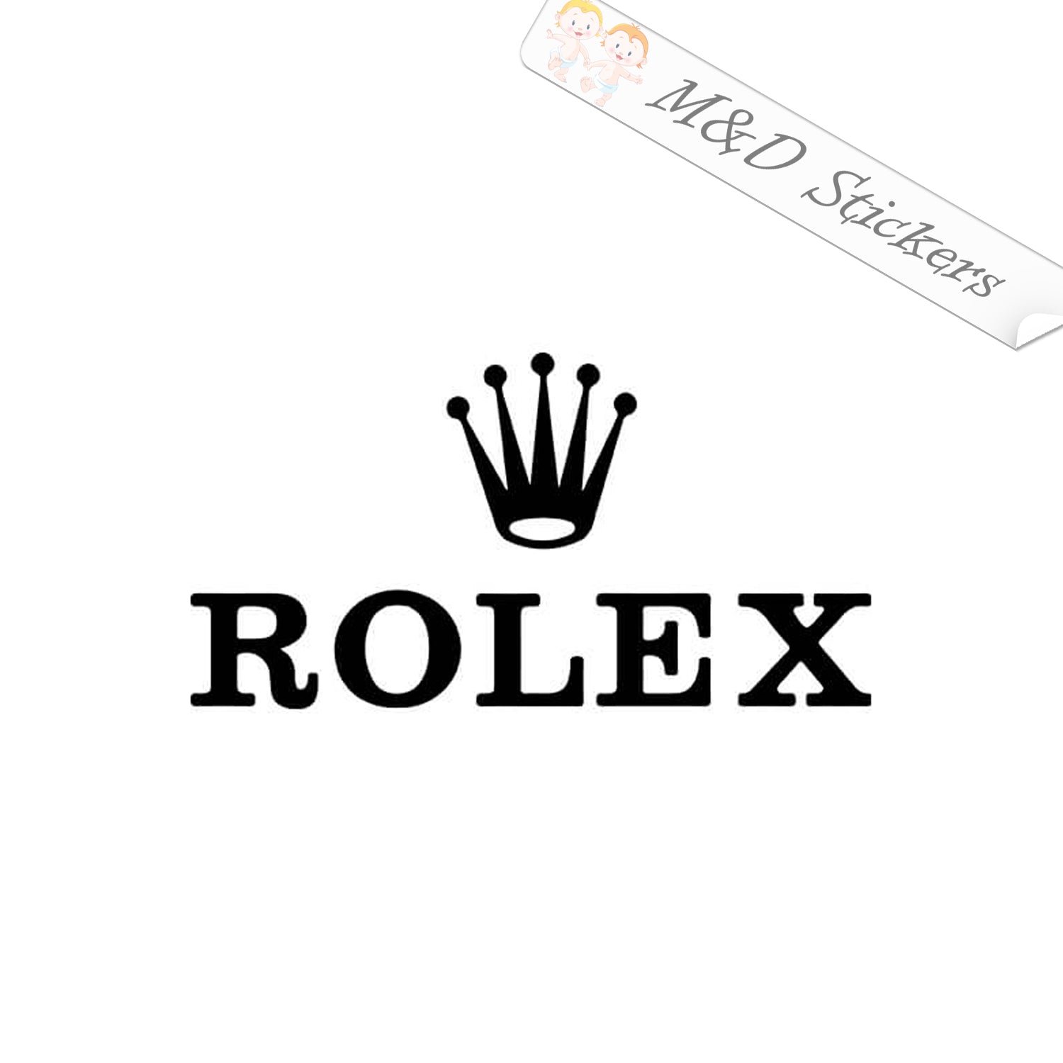 2x Rolex Logo Vinyl Decal Sticker 