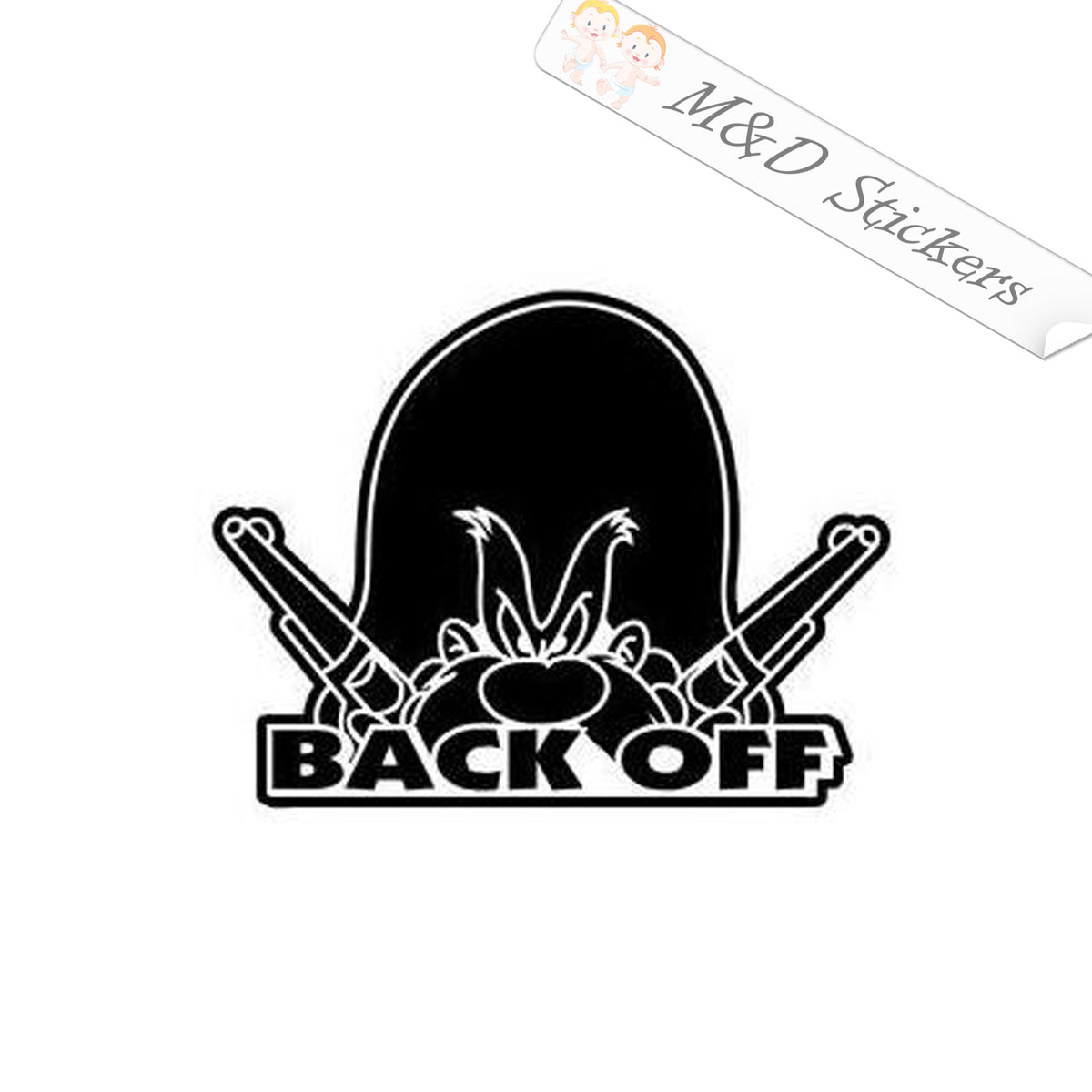 Yosemite Sam Back Off 45 30 Vinyl Decal In Different Colors And S Mandd Stickers