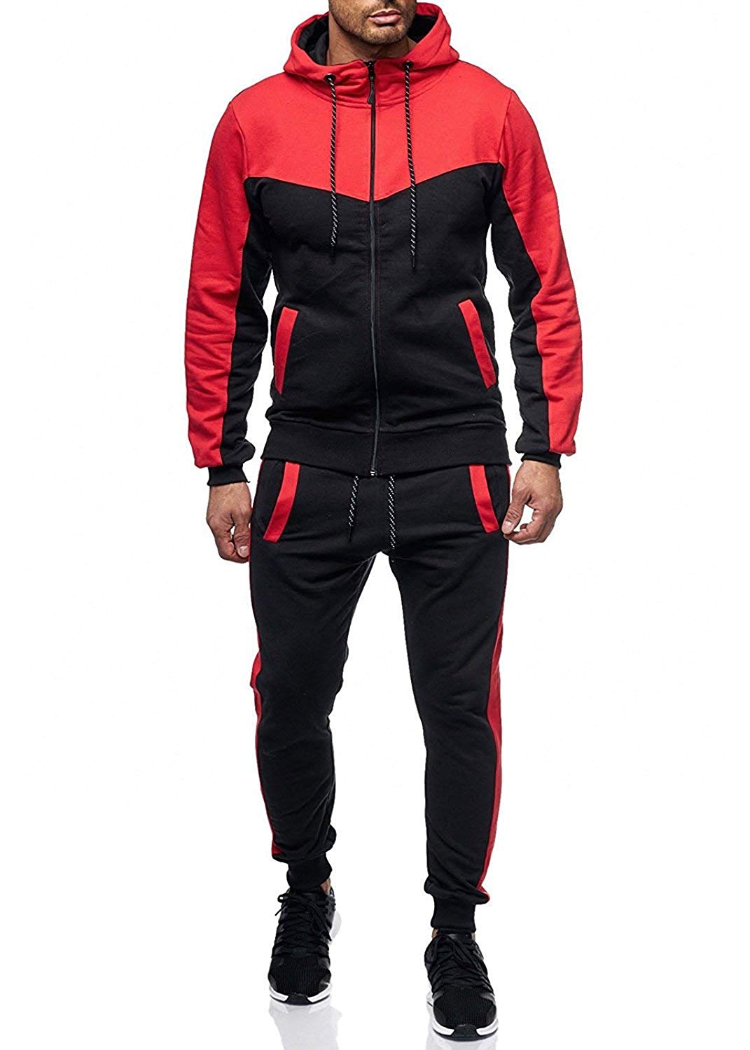 mens tracksuit bottoms zip pockets