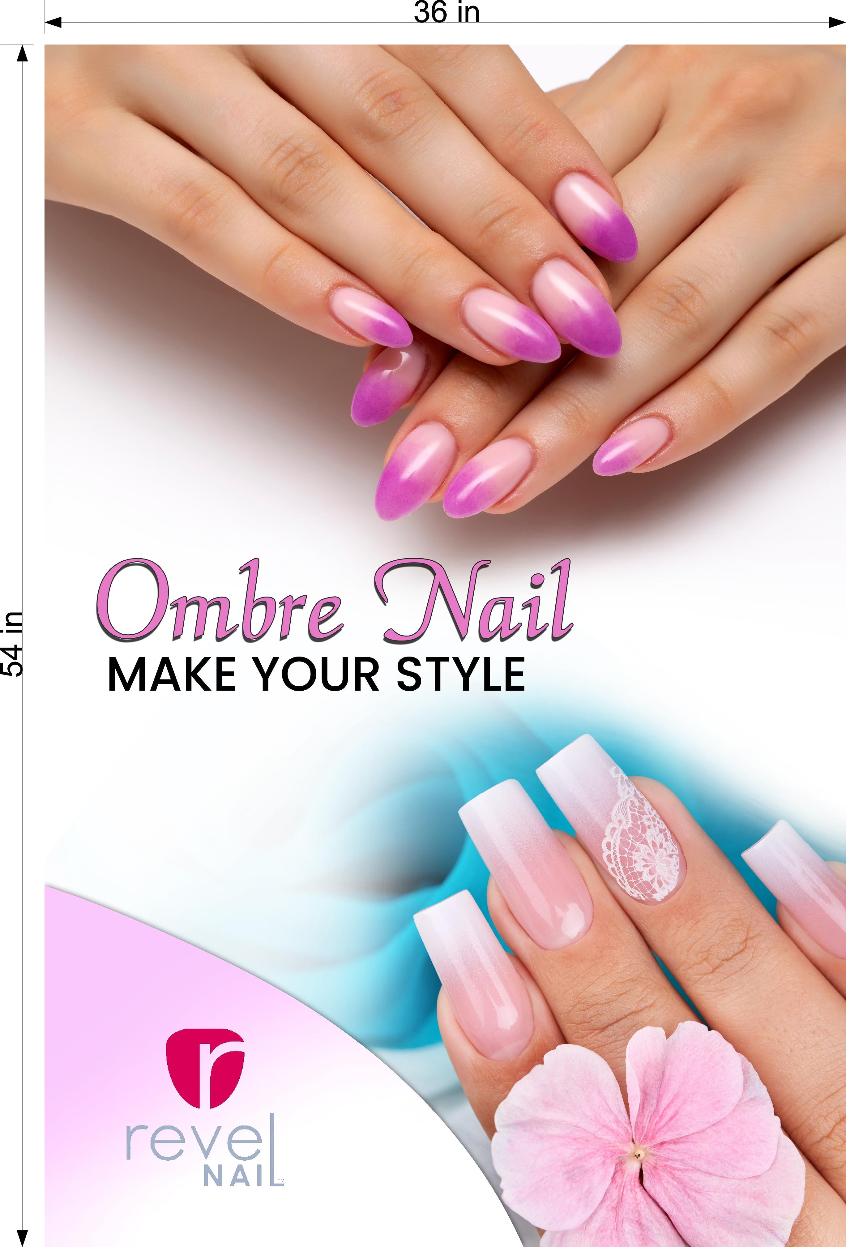 Ombre Nails 06 Vertical Photo-Realistic Paper Poster | NAILSIGNS ...