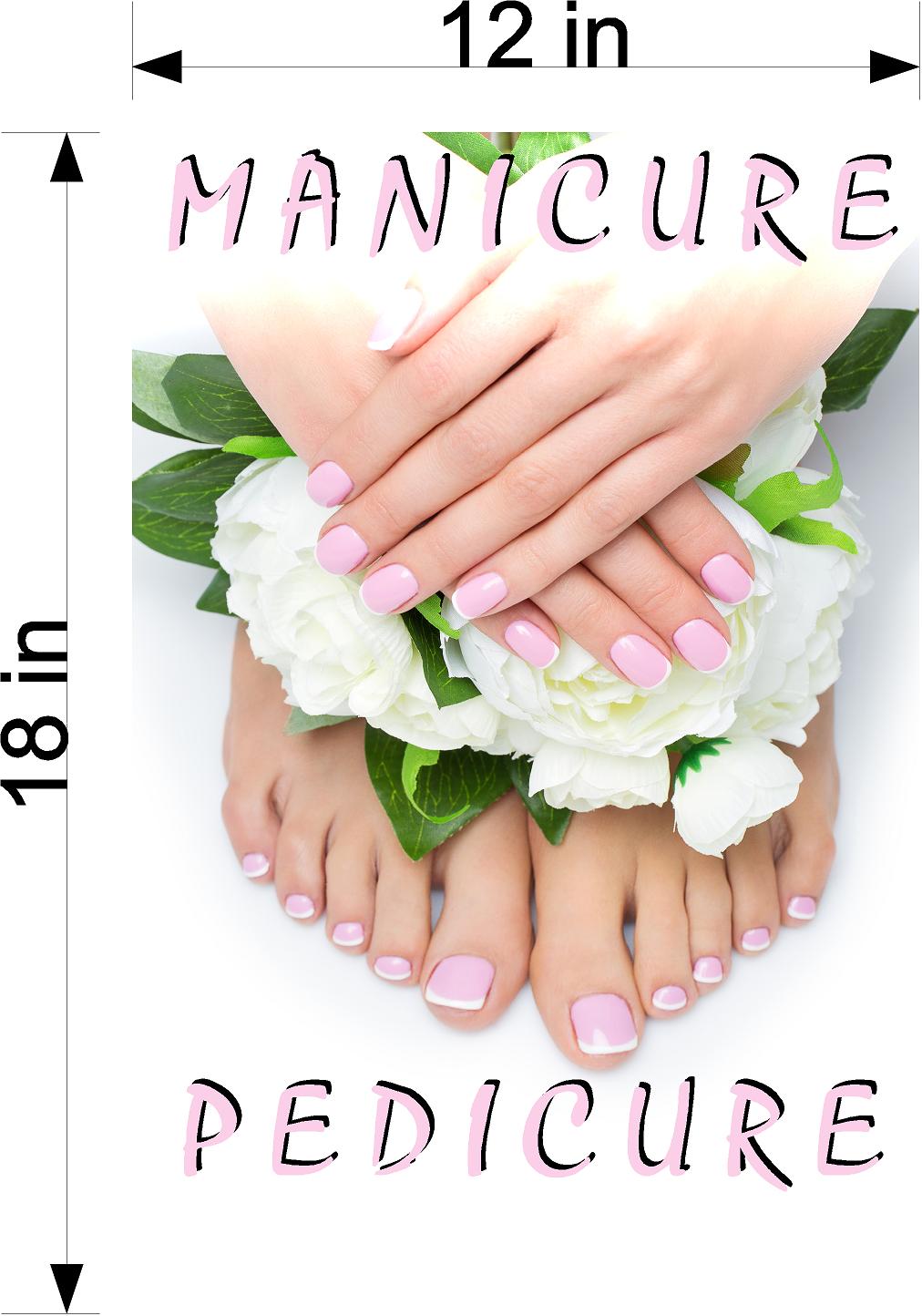 Pedicure & Manicure 11 Vertical Wallpaper Poster Decal | NAILSIGNS.com ...