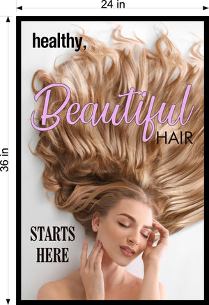 Hair Salon 45 Photo-Realistic Paper Poster Matte Interior Inside Sign Non-Laminated Vertical