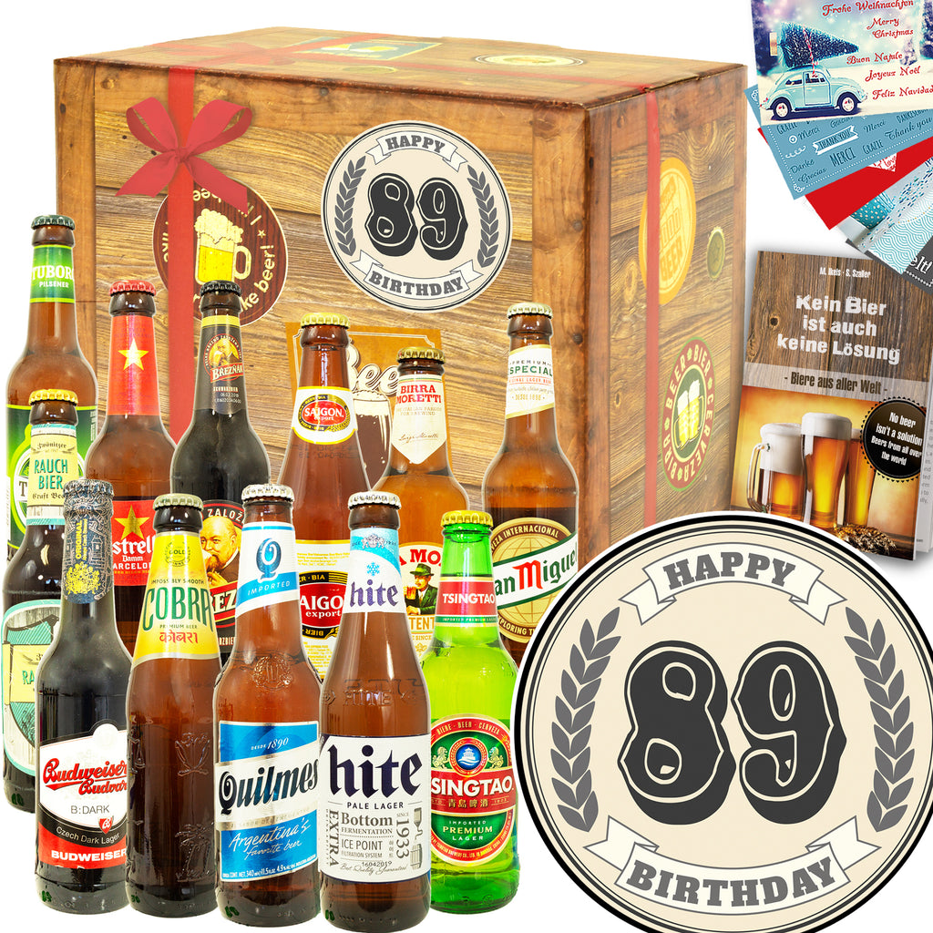 Geburtstag 89 12 Spezialitäten Bier Aus Aller Welt Geschenk Set Günstige Biergeschenke 1891