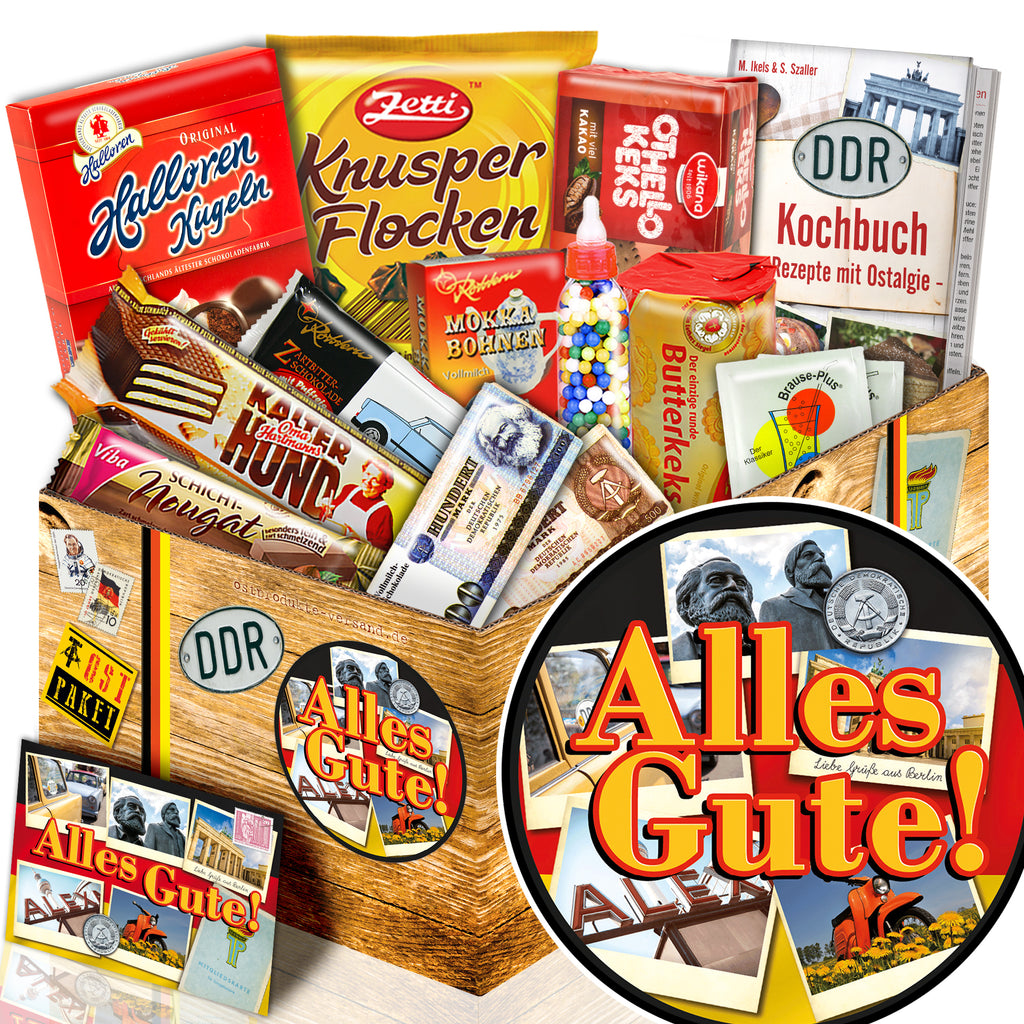 Alles Gute - Süßigkeiten Set DDR L - monatsgeschenke.de