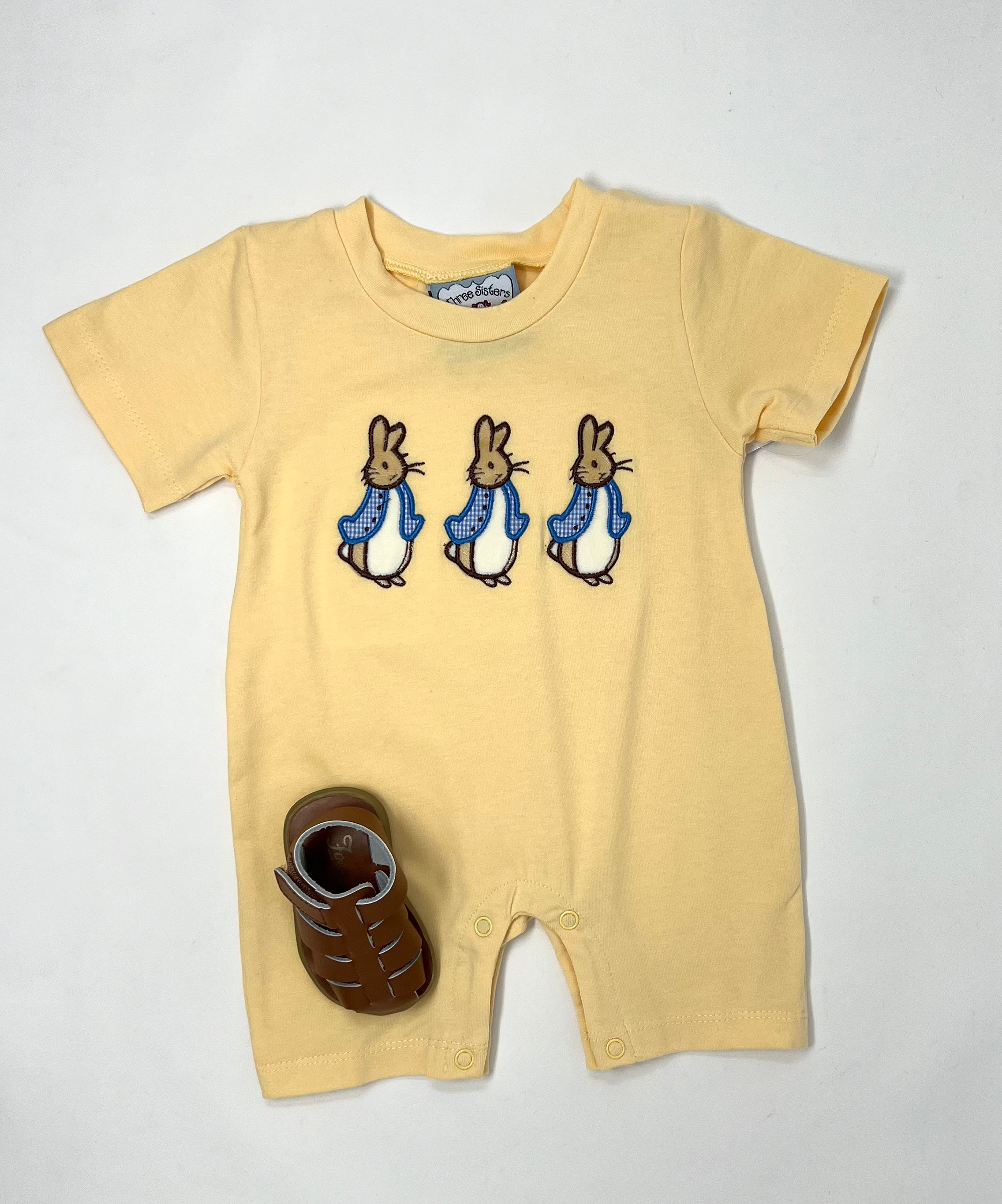 Peter Rabbit Boys Applique Romper