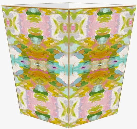 Pink Palms by Laura Park Party Blue Wastepaper Basket – Sugar