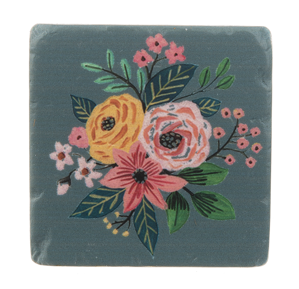 Boho Flower Coaster - Single Gifts Midwest-CBK Teal  