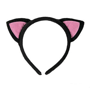 Black And Pink Cat Ear Headband Treat Party Boutique