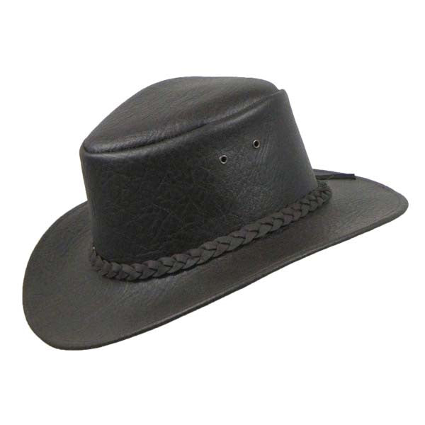 Colonial Hat in Brown Embossed Leather - Kakadu Traders Australia