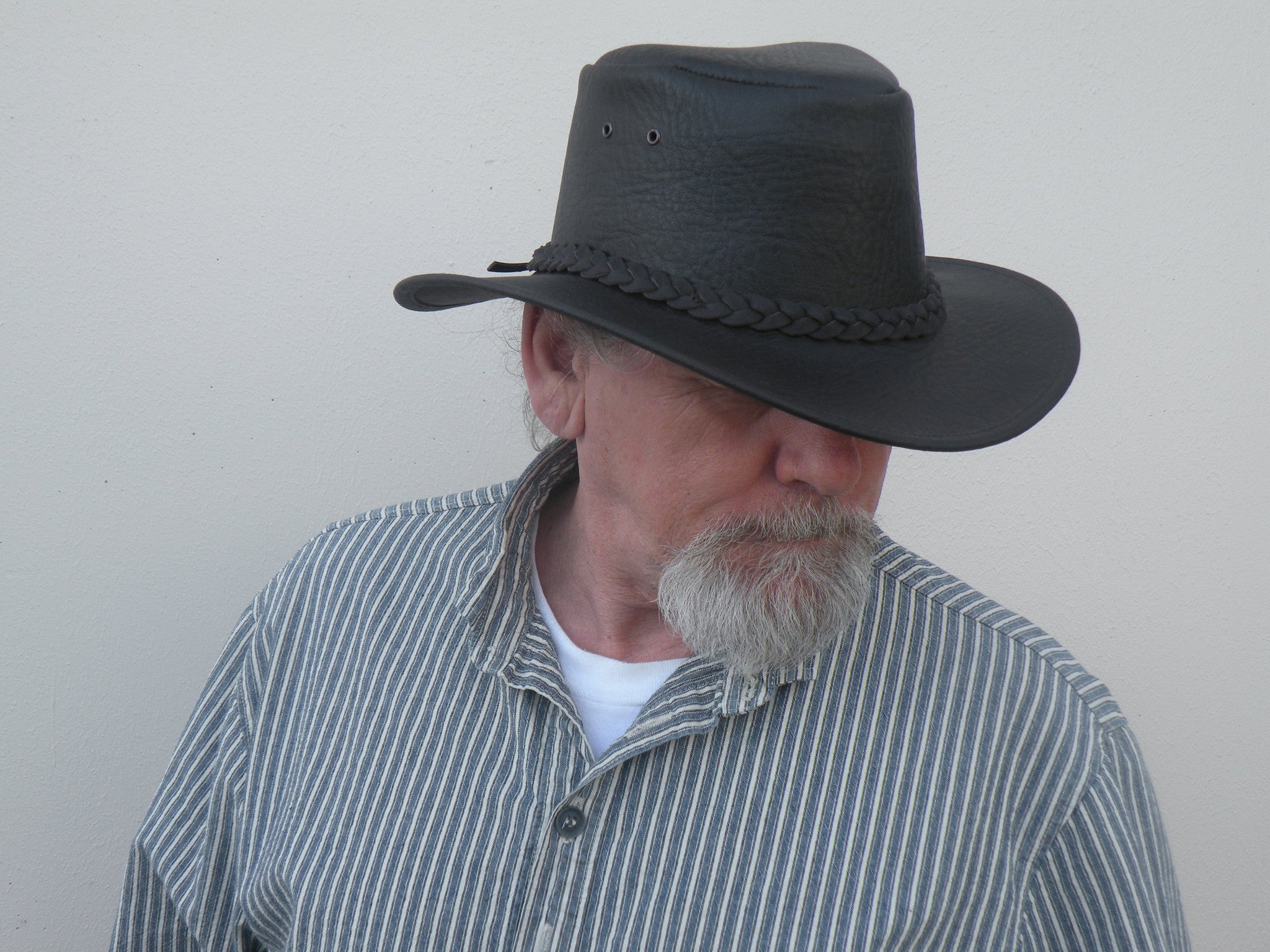 Colonial Hat in Brown Embossed Leather - Kakadu Traders Australia