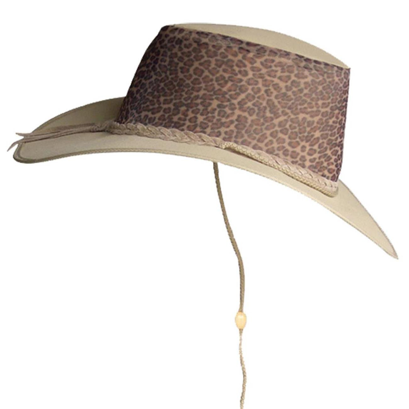 Leopard Canvas & Mesh Hat - Kakadu Traders Australia