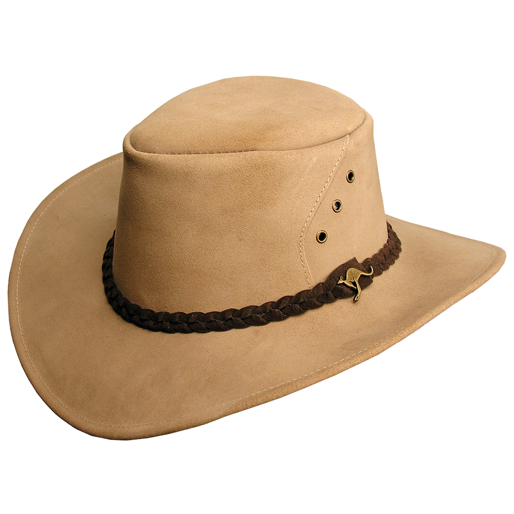 Kakadu ALICE HAT in Tan Suede Leather - Kakadu Traders Australia