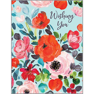 Birthday card - Roses on Blue – Gina B Designs