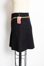 Load image into Gallery viewer, 1970s Mini Skirt Wool High Waist Sailor Style XS