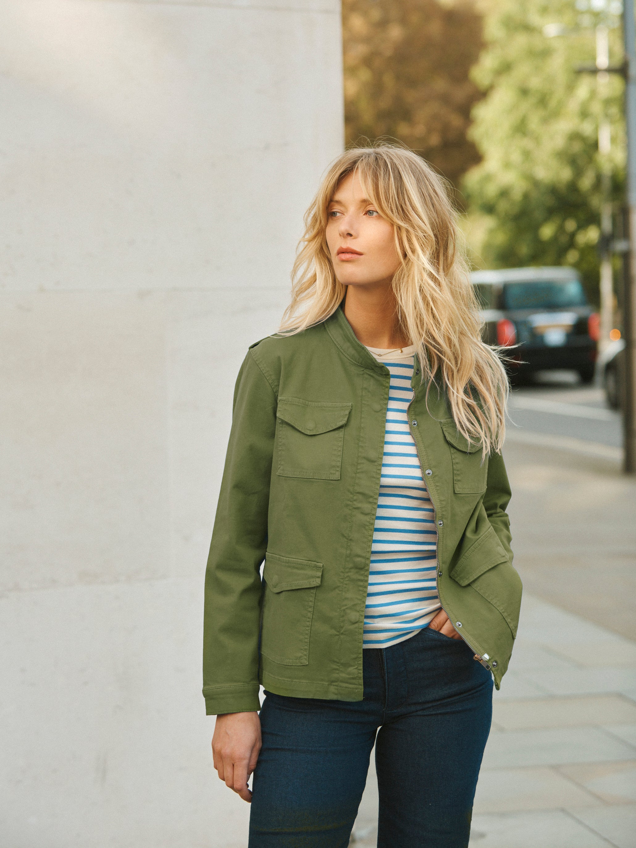 Khaki Relaxed Utility Jacket