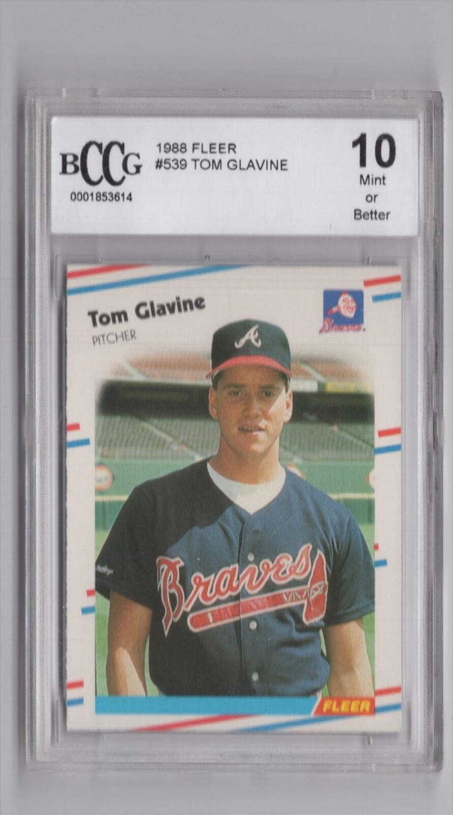 Tom Glavine Atlanta Braves 1988 Fleer # 539 Rookie Card