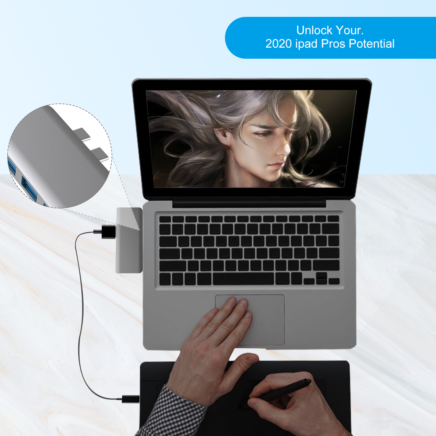 USB C Hub Adapter MacBook Pro & MacBook Air 2019/2018 –