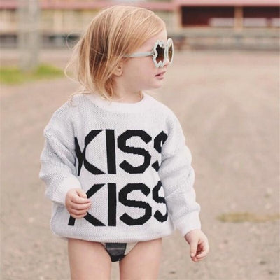 Awesome Black & White Sweater for Toddler Kids Unisex - white / 4-5 years