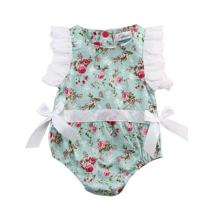 Bow decor waist Romper Baby Girl - Cutesy Cup | Baby & Toddler Clothing ...