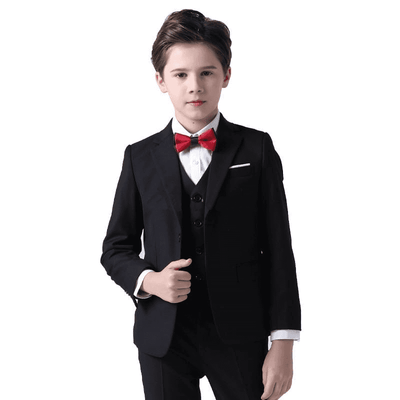 Classic Tuxedo 3pc Suit Set for Boys - Jet Black 3 pc Suit Set / 18-24 months