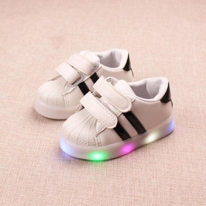 Dual Strap Sneakers with Lights Kids Unisex - Cutesy Cup | Baby ...