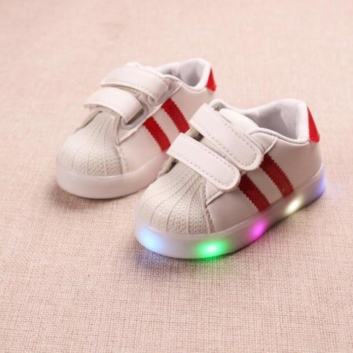 Dual Strap Sneakers with Lights Kids Unisex - Cutesy Cup | Baby ...