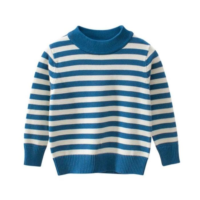 Glimmend Gestreept Motel Fashionable Striped Winter Pullover Sweater for Kids Unisex -