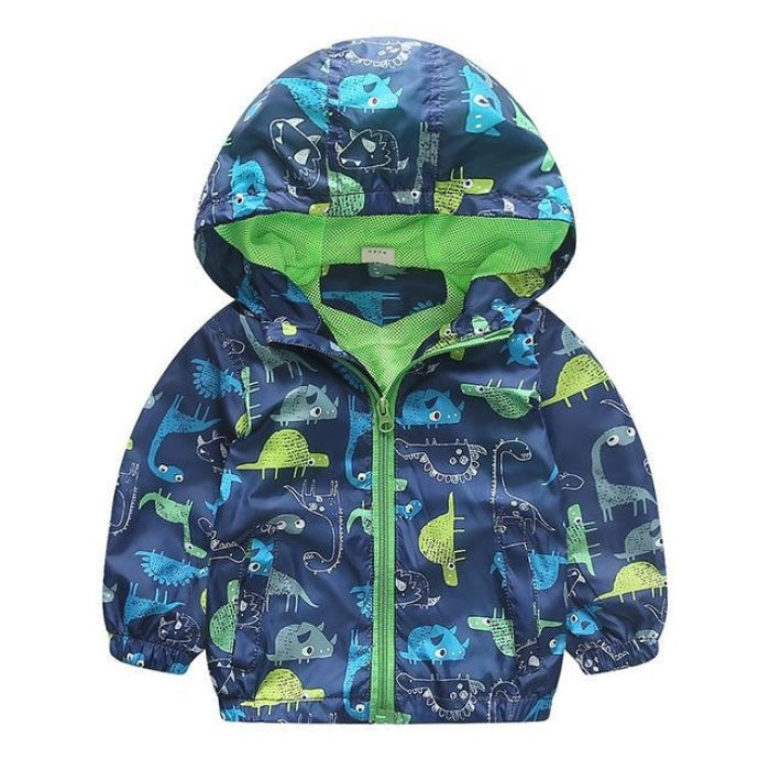 Full Sleeve Animal Pattern Windbreaker Jacket - Cutesy Cup | Baby ...