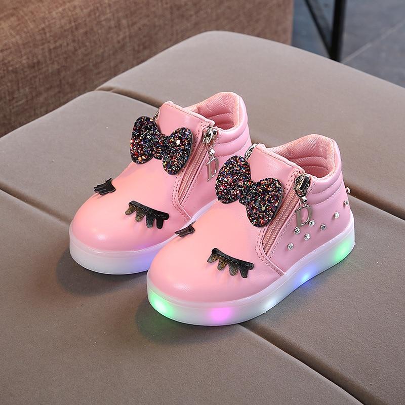 salami nakoming Kolibrie Glowing LED Cute Princess Sneakers for Girls -